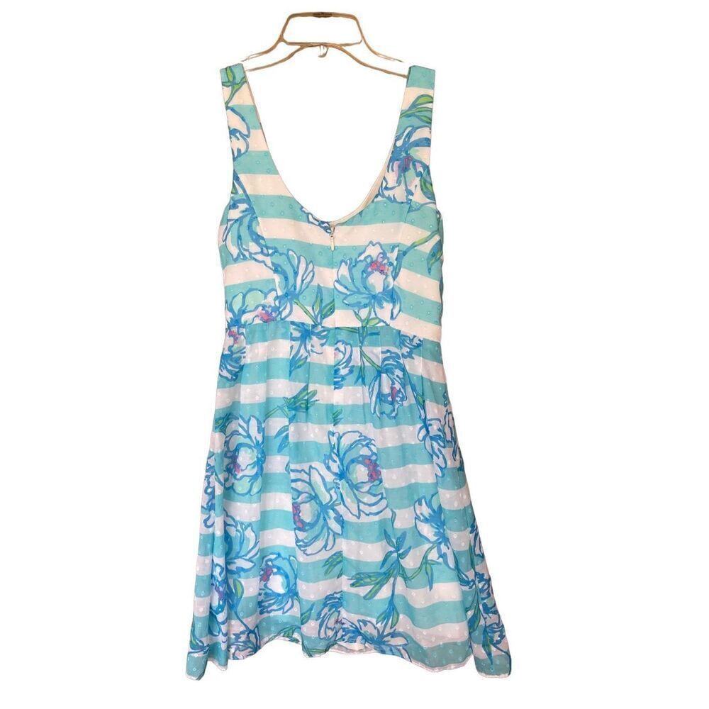 Lilly Pulitzer Womens Shorely Blue Tossing The Line Posey Mini Dress Size 4